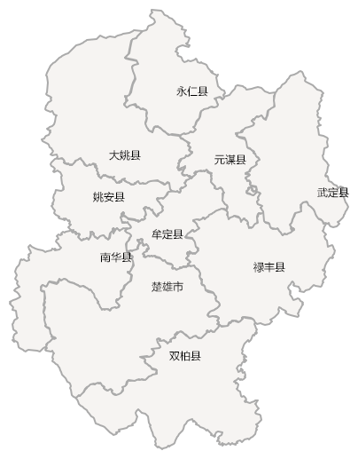 楚雄彝族自治州地图